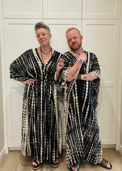 Kim & Jimmi in espy The Label matching kaftans